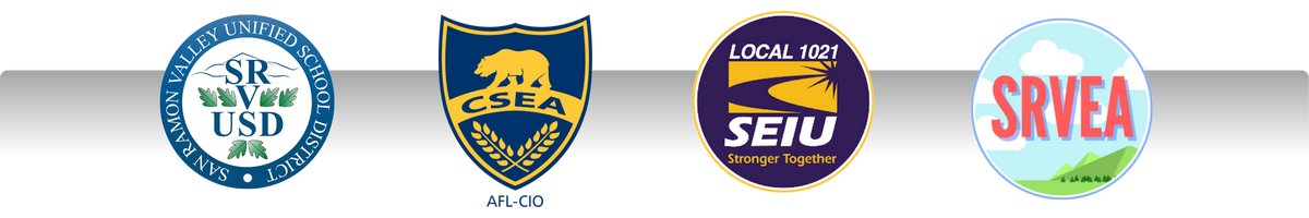 SRVUSD CSEA SEIU SRVEA logos